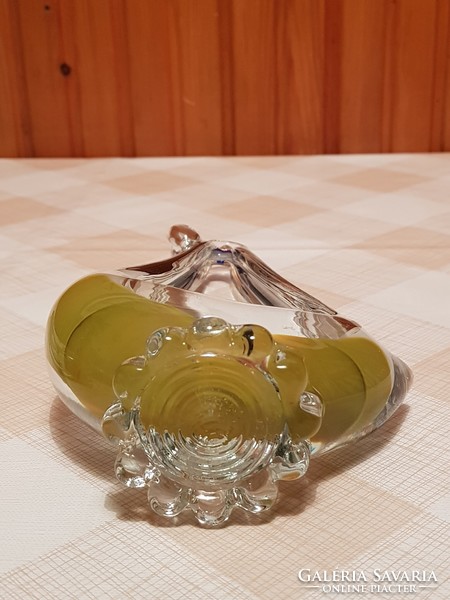 Vintage table glass decorative vase from the 1970s.