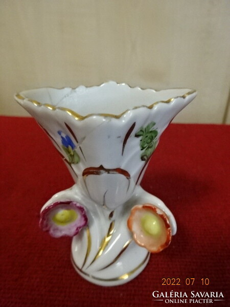 Herendi porcelán váza, magassága 6,5 cm. Vanneki! Jókai.