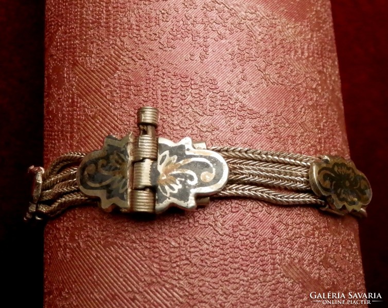 Bracelet with silver niello decoration