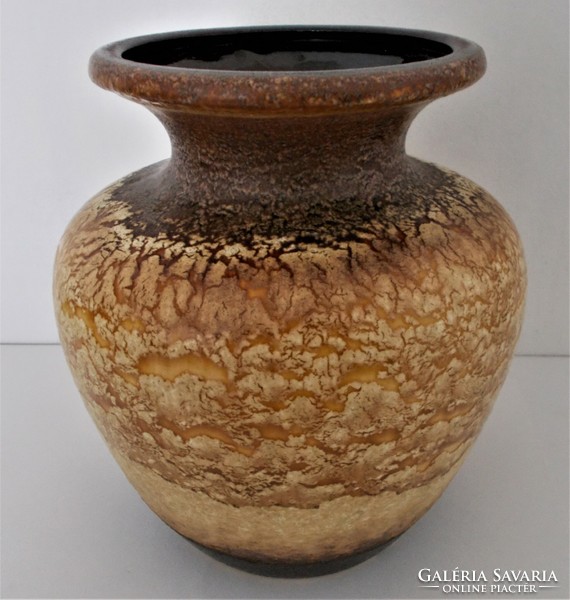 West German scheurich fat lava vase, mid century, retro, vintage, fat shape, 202-18