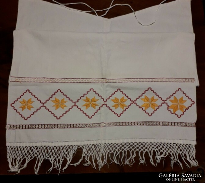 Old embroidered linen apron