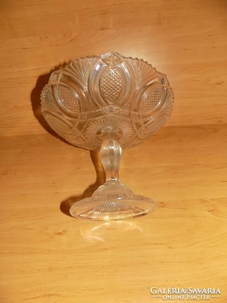 Antique glass bowl with base 23 cm (4)