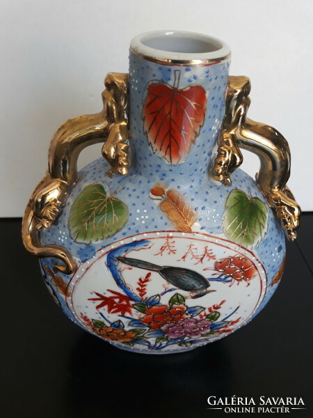 Kínai sárkányos Hold váza csodálatos kézi festésű kidomborodó mintával