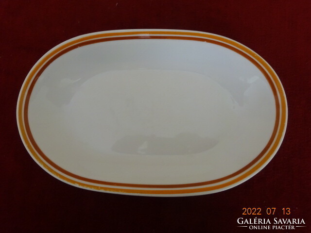 Alföldi porcelain brown striped oval plate. He has! Jokai.