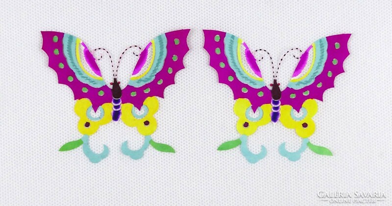 1J733 paper cut-out pattern scheme template butterfly butterfly 4 pieces