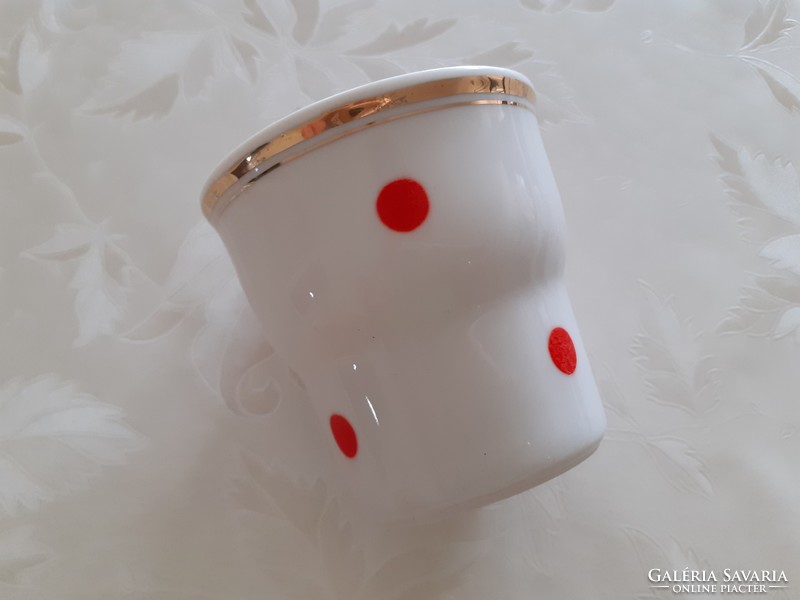 Retro Hólloház porcelain red polka dot coffee cup 1 pc