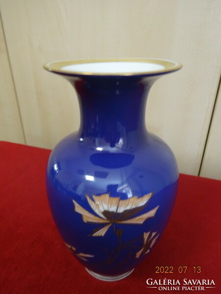Német porcelán váza arany szegélyes, magassága 19 cm. Vanneki! Jókai.