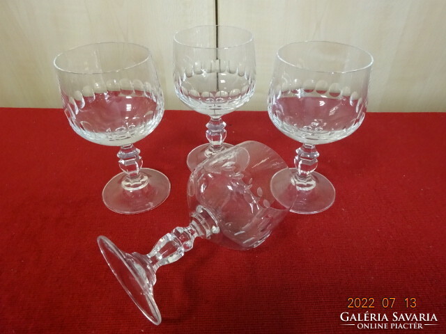 Crystal goblet with foot, four pieces. He has! Jokai.