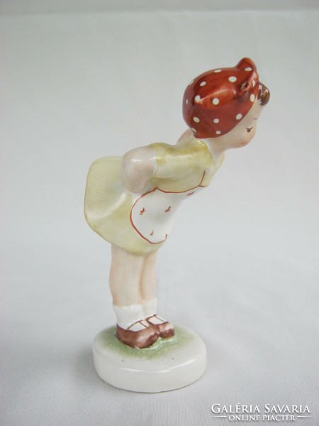Retro ... Bodrogkeresztúr ceramic figure nipple girl