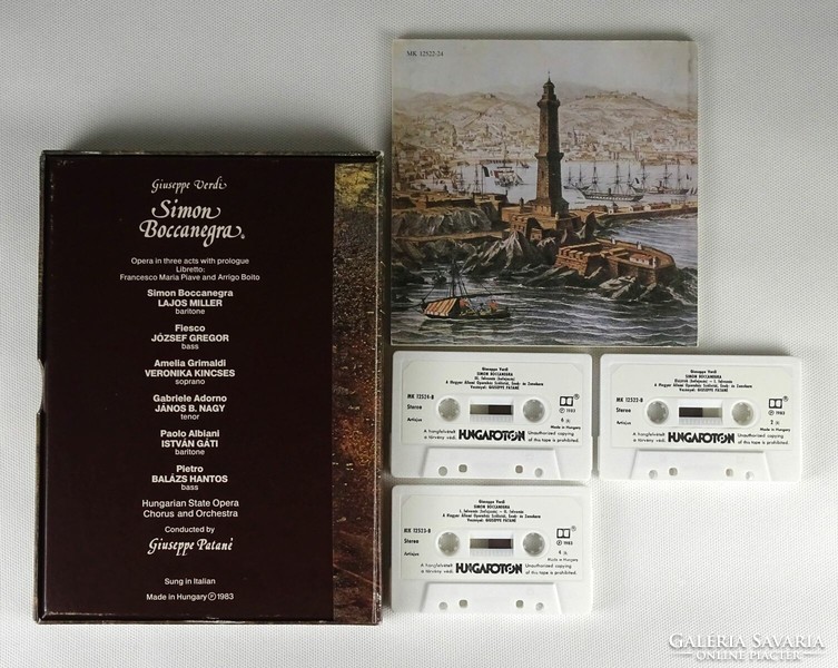 1J739 Verdi Simon Boccanegra díszdobozos komolyzenei audiokazetta 1983