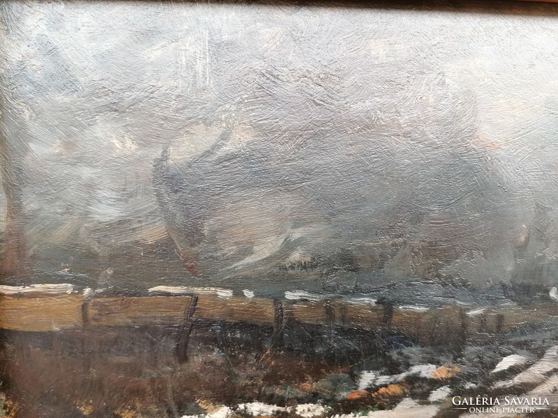 Ignác Ujváry (1860-1927) winter landscape 1906