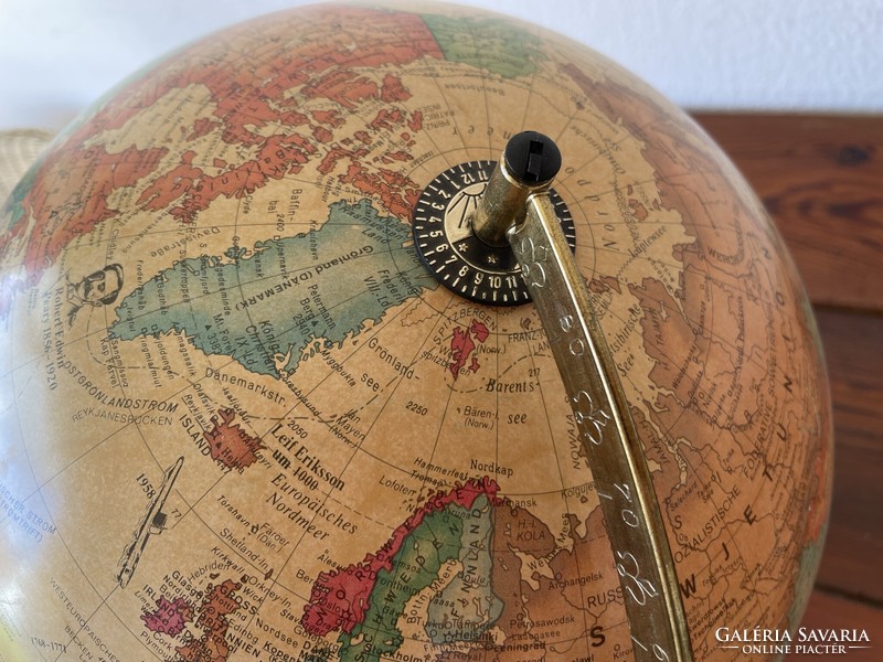 Antique illuminated globe 30 cm