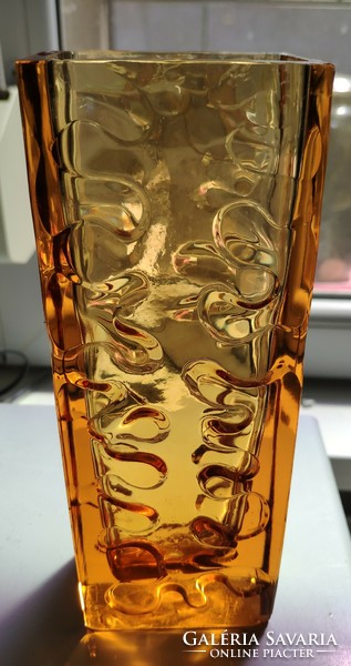 Rare Czech pressed glass vase
