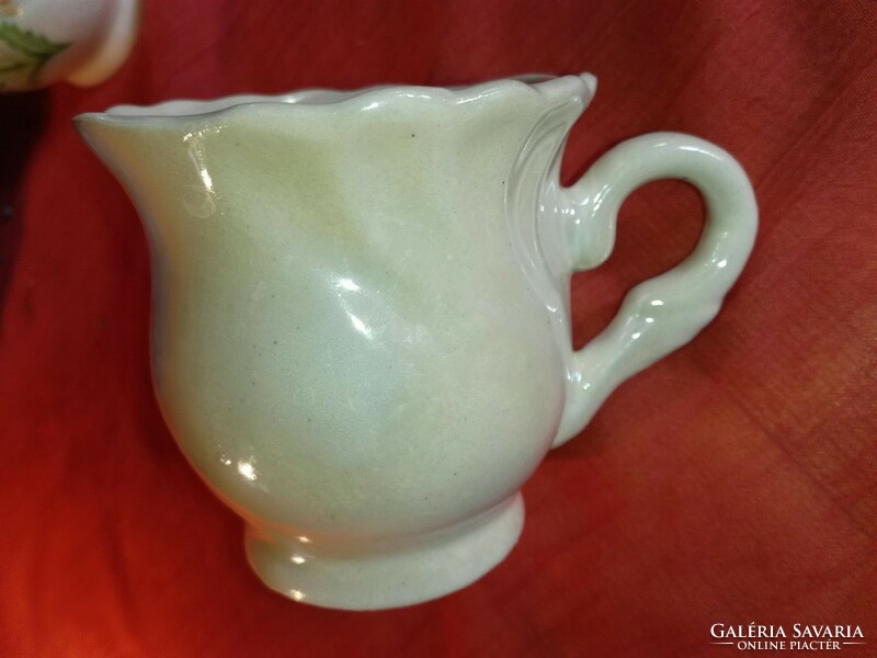 Eozinos,virágmintás porcelán kávés, 5 csésze 1 kiöntő.