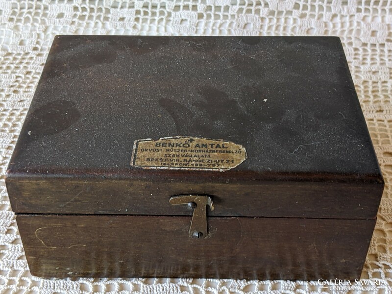 Antique copper apothecary weight set in its own box