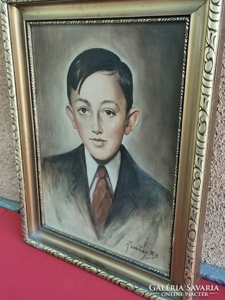 Pintér's 1943 child portrait is a beautifully crafted Hungarian painting!