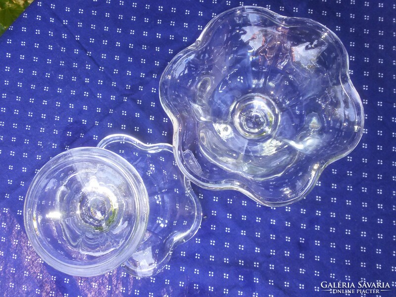 Fagyikehely fagylaltos pohár deszerthez virágtölcsér forma üveg kehely pohár párban