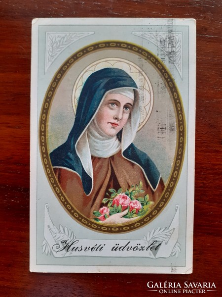 Régi húsvéti vallási képeslap 1932 levelezőlap
