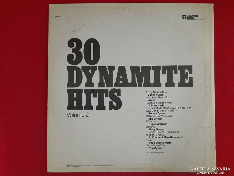 30 Dynamite Hits 1973 Dupla Bakelit Lemez,Album.Első Kiadás.
