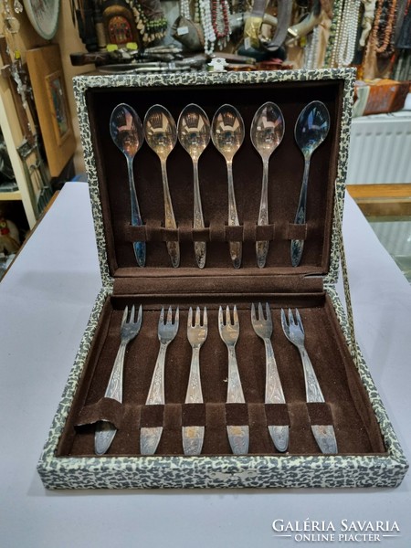 Old silver plated spoon and fork
