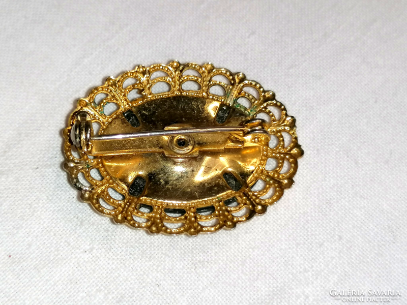 Retro, fire-gilded, elegant brooch 22.