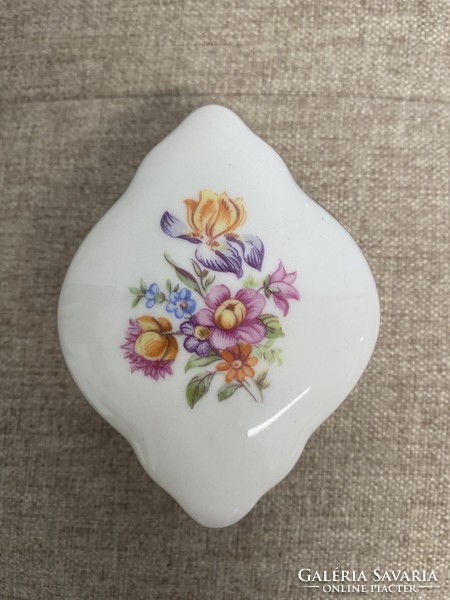 GDR German flower pattern porcelain ring holder a21