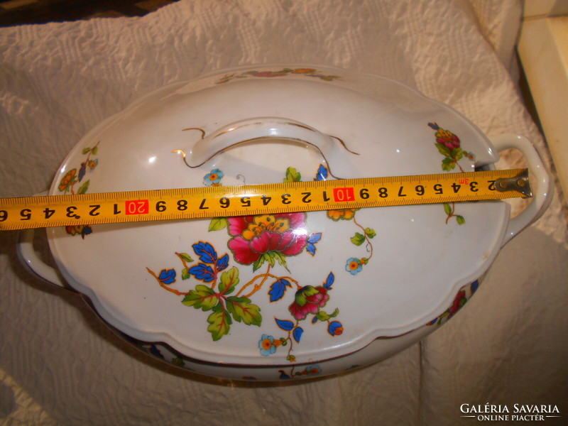 Valódi  tradicionális polgári darab -M.Z. porcelán leveses  tál