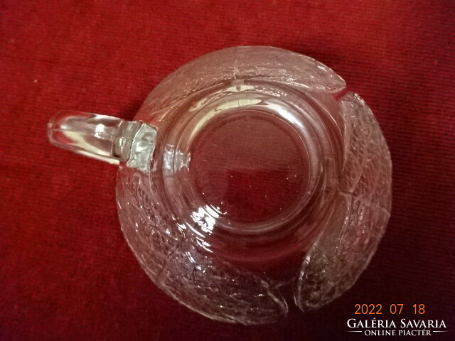 French glass ear cup with leaf pattern. He has! Jokai.