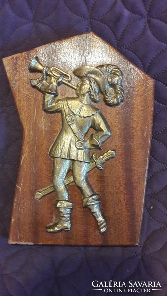 Copper soldier musketeer wall decoration