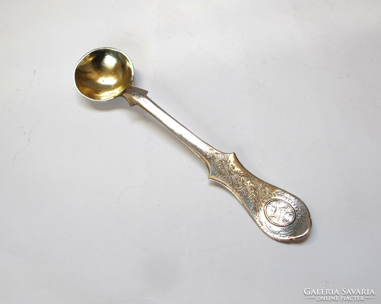Old ornate Italian silver spoon.