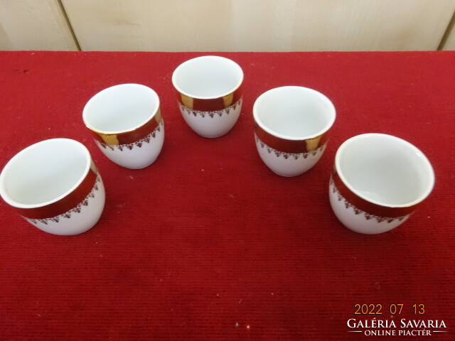 Czechoslovak porcelain, gold rimmed cup 5 pieces. He has! Jokai.