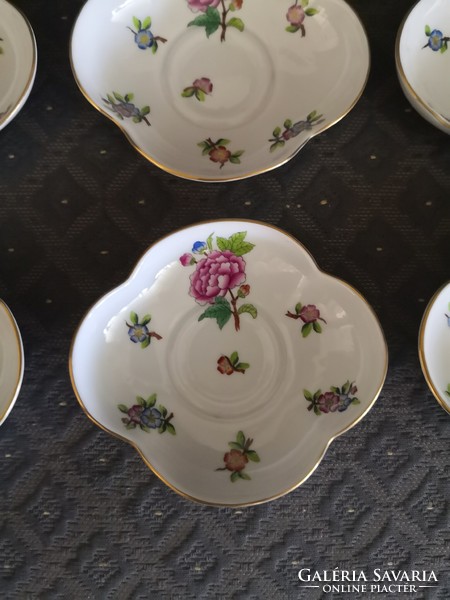Herend Eton cup bottoms / compote plates, set of 6