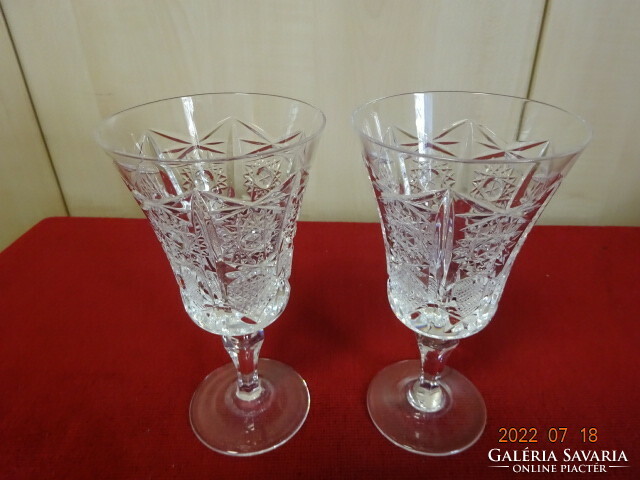Ajka crystal white wine stemmed glass, two pieces in one. He has! Jokai.