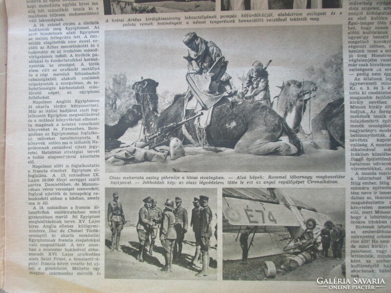 1942 Miklós Horthy Horthy of Nagybánya valiant on the title page. World War front picture Sunday newspaper magazine