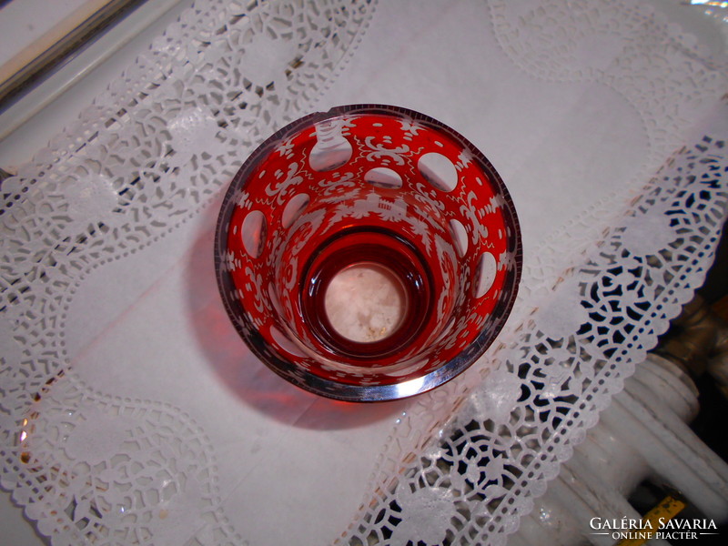 Biedermeier polished glass vase