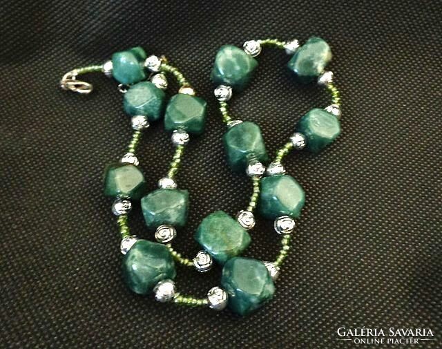 Moss agate necklace