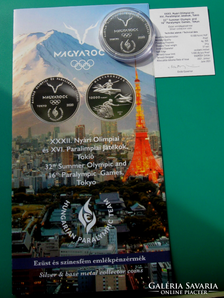 2021 - XXXii. Summer Olympic and xvi. Paralympic Games - Tokyo - HUF 10,000 - capsule + information