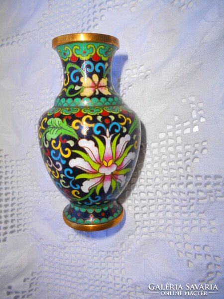 Compartment enamel vase cloisonné 10 cm
