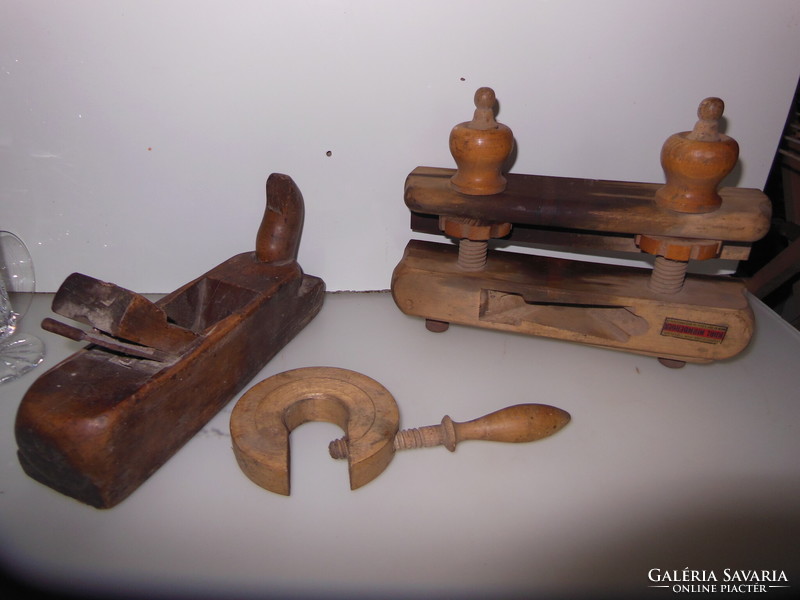 Planer - 3 pieces! - Antique - carpentry tools - 2 planers - 26 cm - 24 cm - Austrian