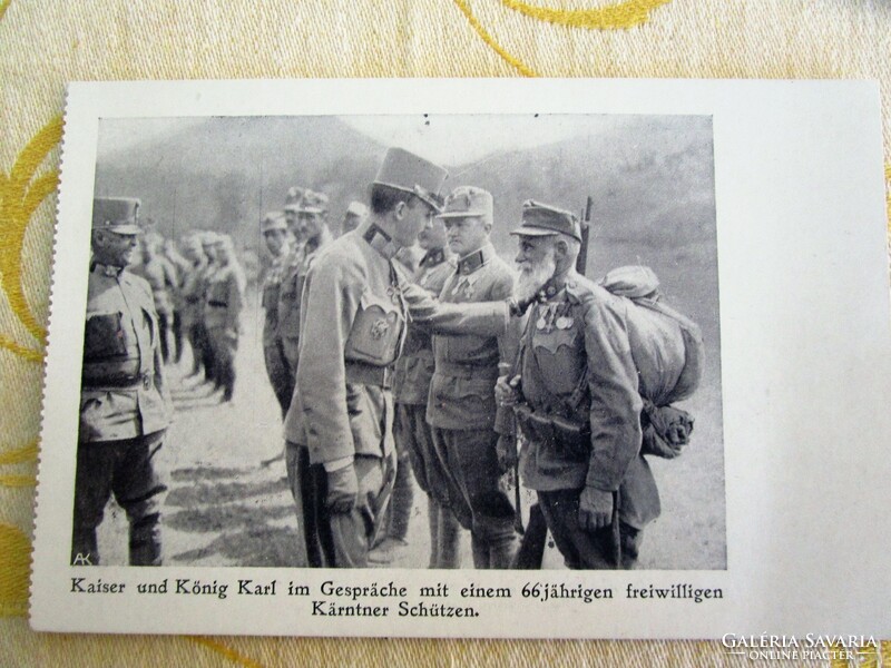1916 King of Hungary iv. Photo sheet from the period of Károly i. World War front inspection soldier