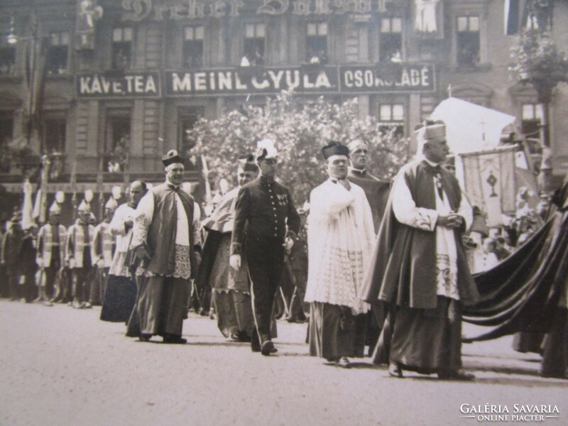 1938 HORTHY MIKLÓS XXXIV. Nemzetközi Eucharisztikus Kongresszus felvonulás ANDRÁSSY Ú KORABELI FOTÓ