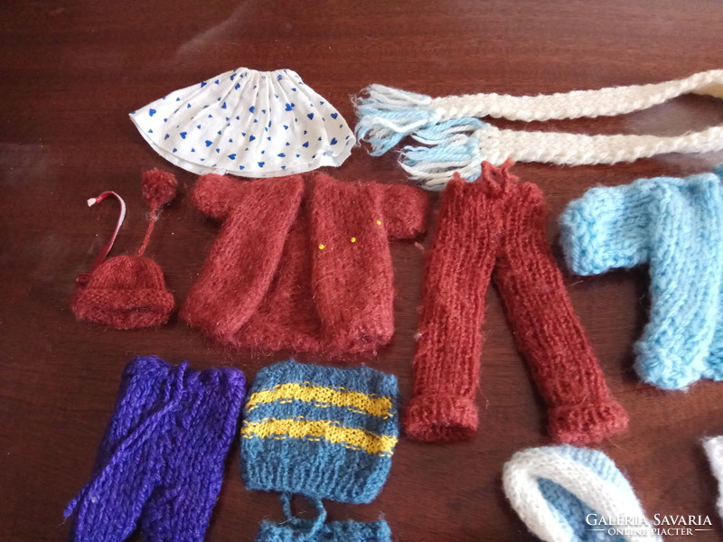 Barbie clothes, knitted, crocheted