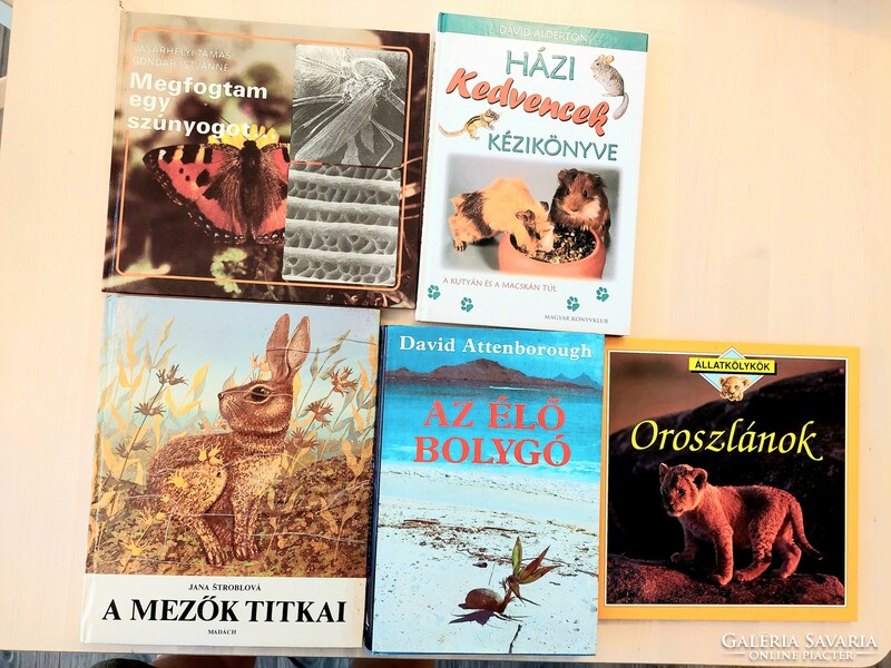 Öt darab ifjúsági természettudományos ismeretterjesztő könyv egyben