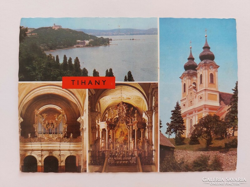 Retro képeslap fotó levelezőlap Tihany Apátsági templom
