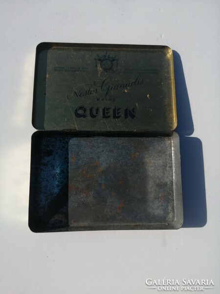 Rare collector's antique nestor gianaclis cigarettes queen cigarette metal box 11x7x2 cm 1900