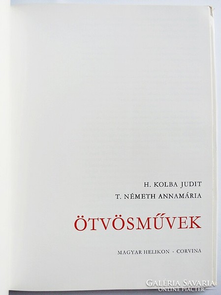 H. Kolba judit, t. Annamária Németh: goldsmith's works