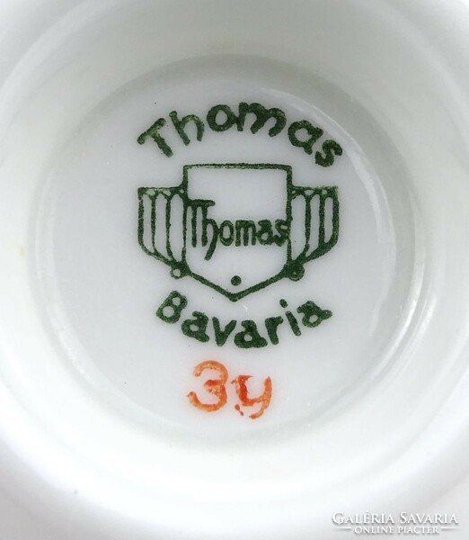 1J889 Régi virágmintás jelzett Bavaria porcelán kávéscsésze 12 db