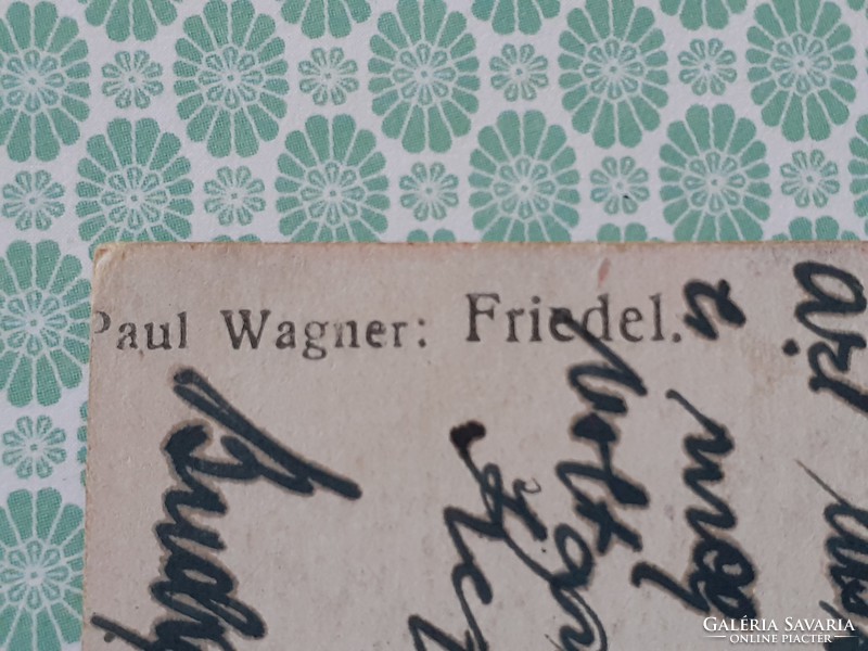Régi képeslap 1919 Paul Wagner Friedel művészi levelezőlap