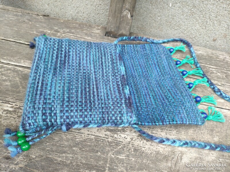 'Vízivilág' hand-woven felt-effect wool bag