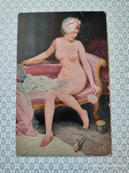 Régi képeslap Degi Gemälde akt művészi levelezőlap